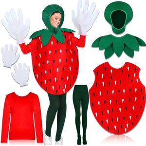 Strawberry Costume 5 Pcs | Adult
